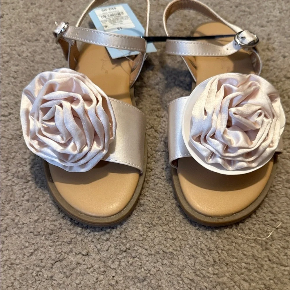 Cat & Jack Pink Satin Floral Kids Sandals